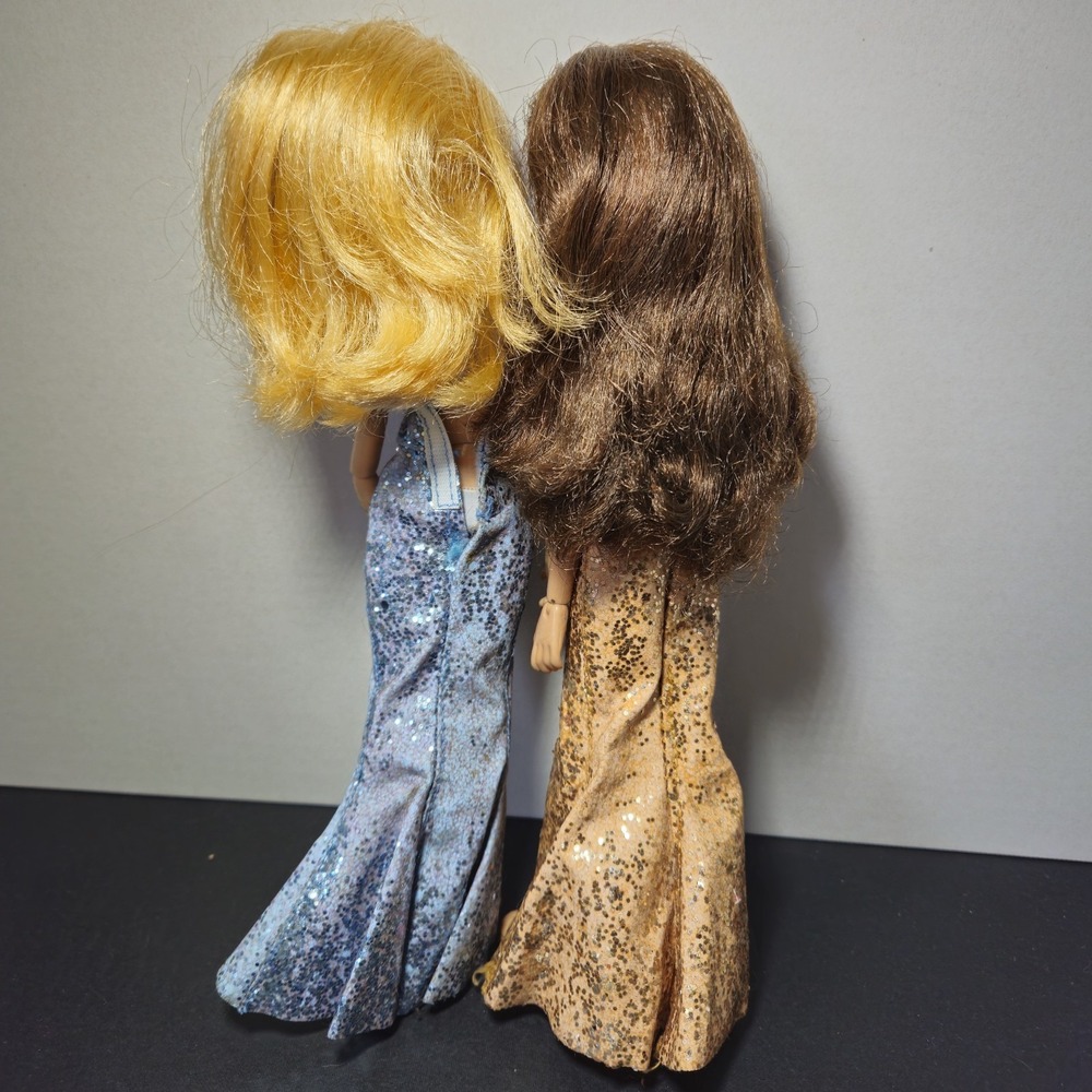 TLC Bratz The Movie 2007 Yasmin & Cloe Doll Rooted Lashes Gold Blue Articulated - Picture 2 of 16